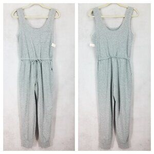NEW Revival Brand Size S Sleeveless Soft Jumpsuit Gray w Pockets